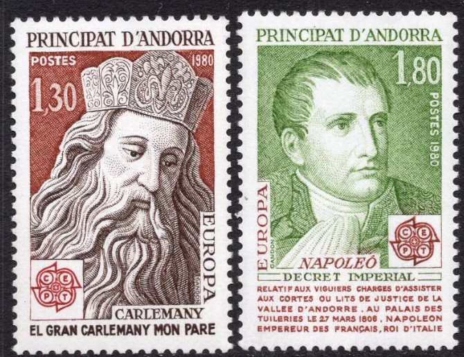 1980 ANDORRA FRANSA EUROPA CEPT