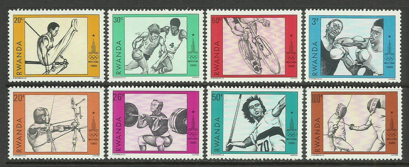 RWANDA 1980 YAZ OLİMPİYAT OYUNLARI MOSKOVA