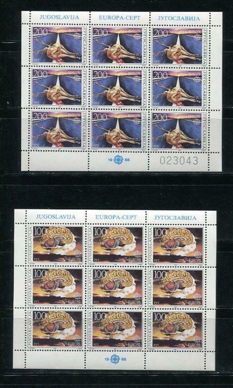 1986 YUGOSLAVYA EUROPA CEPT KLEİNBOGEN MNH BLOK