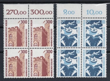 ALMANYA BERLİN 1988 GÖRÜLECEK YERLER 4 Lü Blok Set
