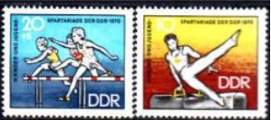 ALMANYA DDR 1970 SPOR DALLARI CİMNASTİK VE ATLETİZM