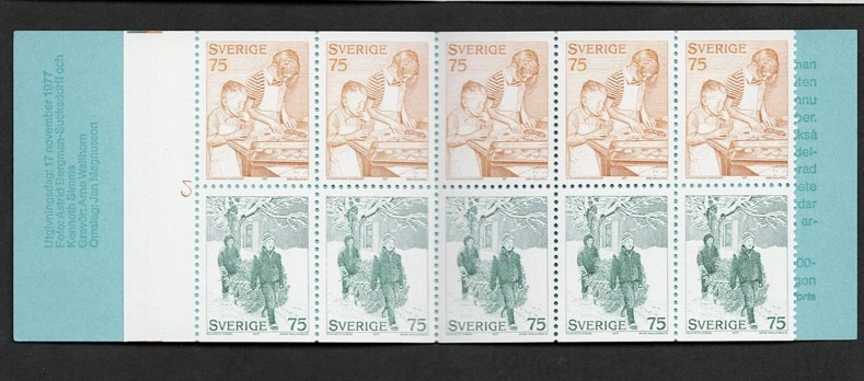 İsveç 1977 Noel Hazırlıkları Komple Pul Kitapçığı, MNH Booklet