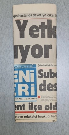 ANTALYA YENİ İLERİ GAZETESİ, 1989