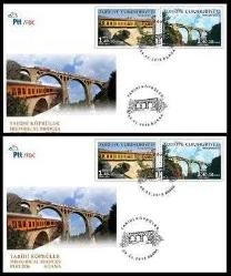 2016 TARİHİ KÖPRÜLER (ADANA- BURSA) 2 ZARF FDC