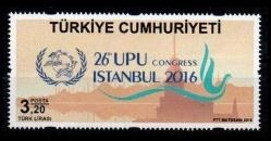2016 26. DÜNYA POSTA BİRLİĞİ UPU KONGRESİ MNH