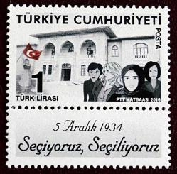 2016 TÜRK KADININA SEÇME SEÇİLME HAKKI TANINMASI MNH