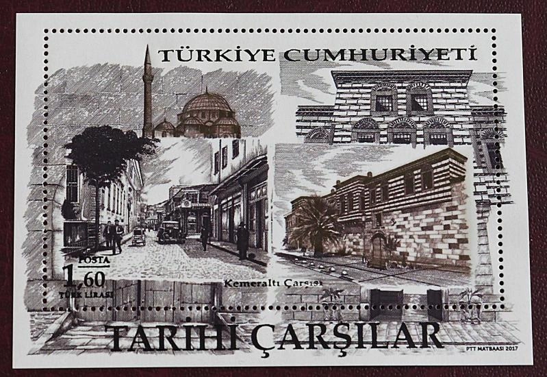 2017 TARİHİ ÇARŞILAR İZMİR KEMERALTI ÇARŞISI MNH BLOK