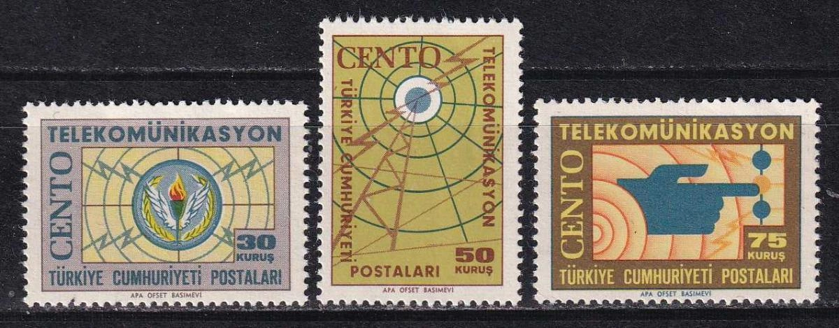 TÜRKİYE 1965 CENTO TELEKOMİNİKASYON PROJELERİNİN TAMAMLANMASI MNH SERİ