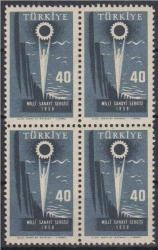 1958 TÜRKİYE MİLLİ SANAYİ SERGİSİ 4’LÜ MNH