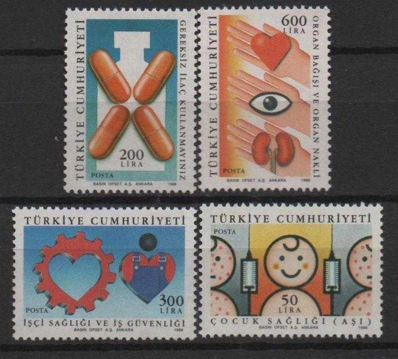 1988 SAĞLIK KONULU SÜREKLİ MNH SERİ