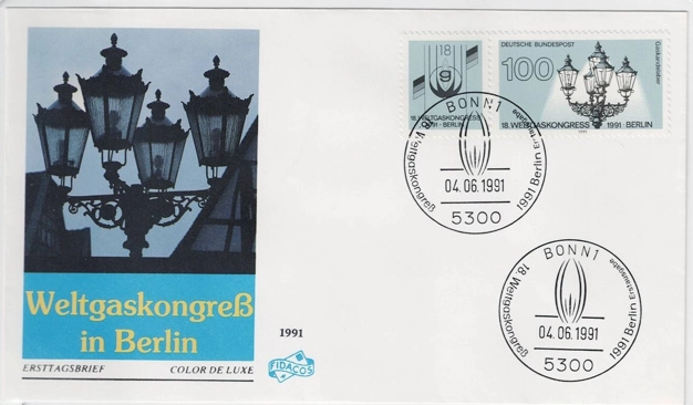 Almanya 1991 Dünya Gaz Kongresi, Berlin FDC