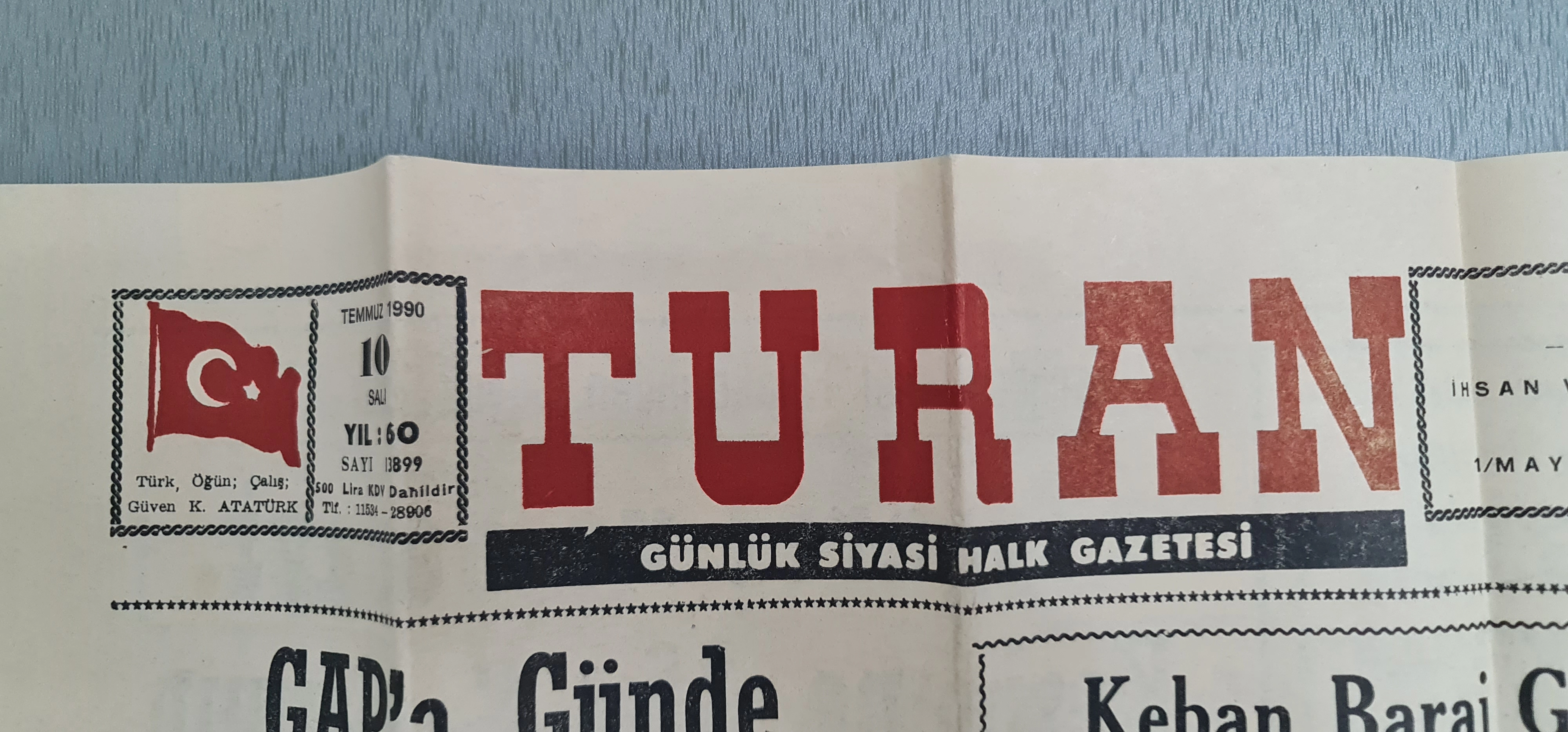 TURAN GAZETESİ, 1990