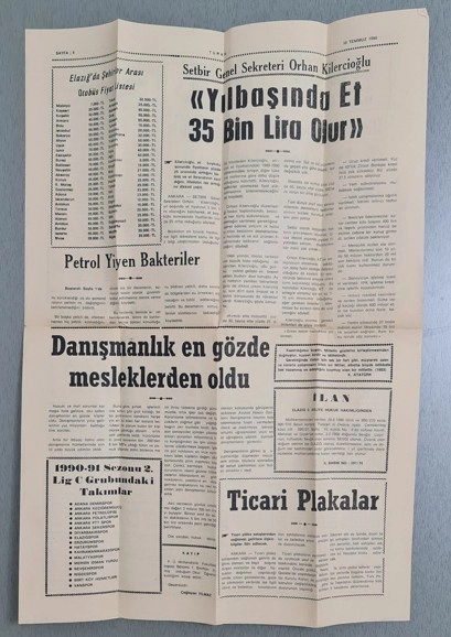TURAN GAZETESİ, 1990