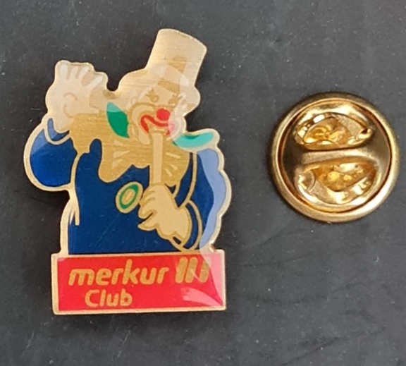 VİNTAGE ROZET PİN, CIRCUS CLOWN MUSIC MERKUR III CLUB