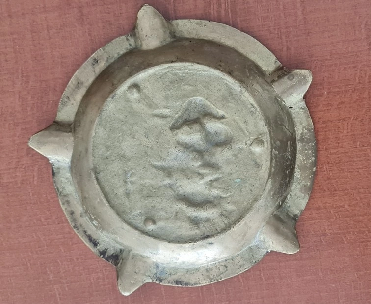 Kabartmalı Vintage Küllük, Meyhane Sahnesi, Avrupa Tasarımı