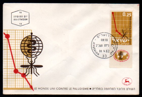 İsrail 1962 Sıtma Hastalığı ve Sivrisinek FDC