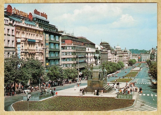 Václavské náměstí (Wenceslas Meydanı) Kartpostal