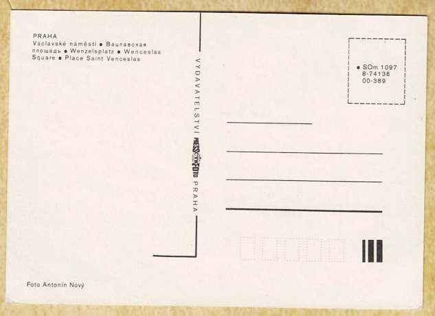 Václavské náměstí (Wenceslas Meydanı) Kartpostal