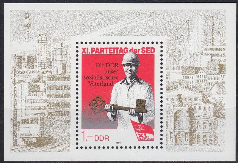 ALMANYA DDR 1986 SED’in Parti Günü Blok