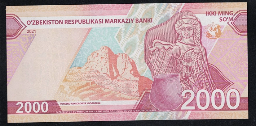 Özbekistan 2000 Som 2021 ÇİL