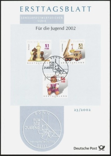 Almanya ETB 23/2002 – Für die Jugend 2002 / Gençlik İçin 2002- 2 KART