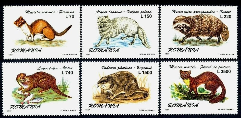 ROMANYA 1997 Fauna, Hayvanlar
