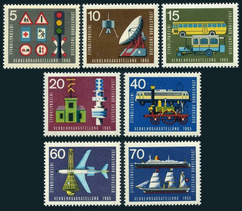  ALMANYA 1965 ULUSLARARASI TAŞIMA ARAÇLARI - HABERLEŞME MNH SERİ