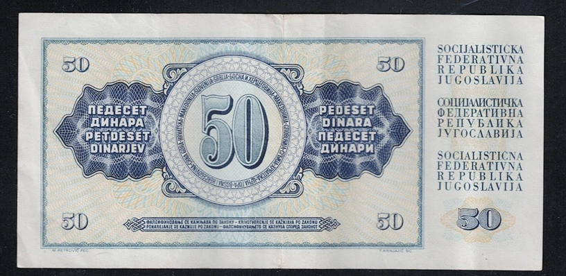 Yugoslavya 50 Dinar 1968 ÇÇT