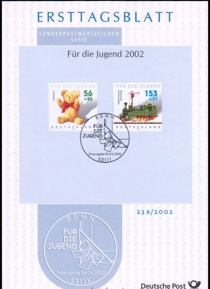 Almanya ETB 23/2002 – Für die Jugend 2002 / Gençlik İçin 2002- 2 KART