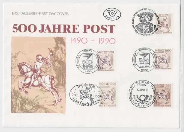 Almnaya 1990 Avrupa Posta Bağlantıları FDC