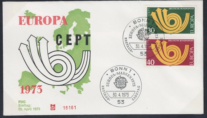 Almanya 1973 Europa Cept FDC
