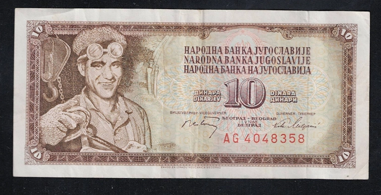 Yugoslavya 10 Dinar, ÇT