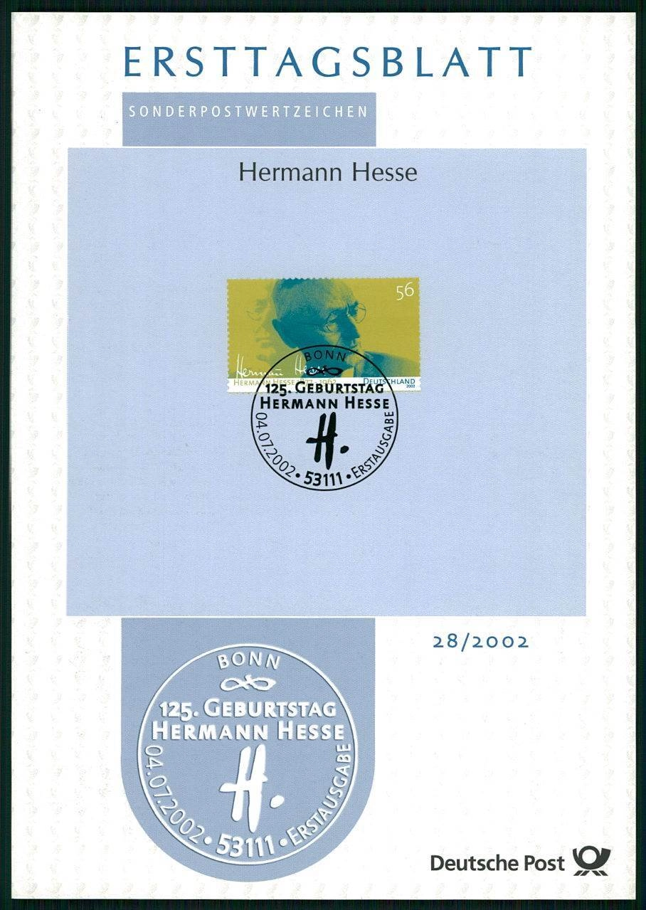 ALMANYA ERSTTAGSBLATT ETB 2002/28 HERMANN HESSE EDEBİYAT