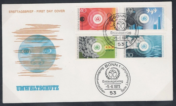 Almanya 1973 Çevre koruma FDC