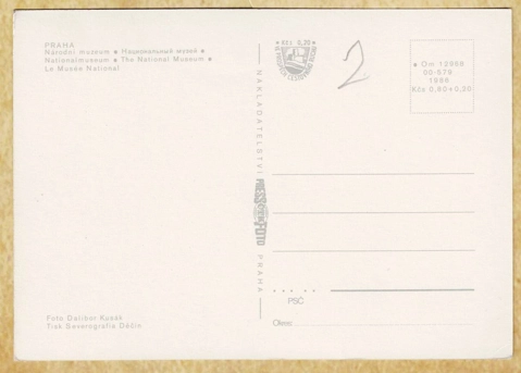 Národní muzeum & Wenceslas Meydanı Kartpostal