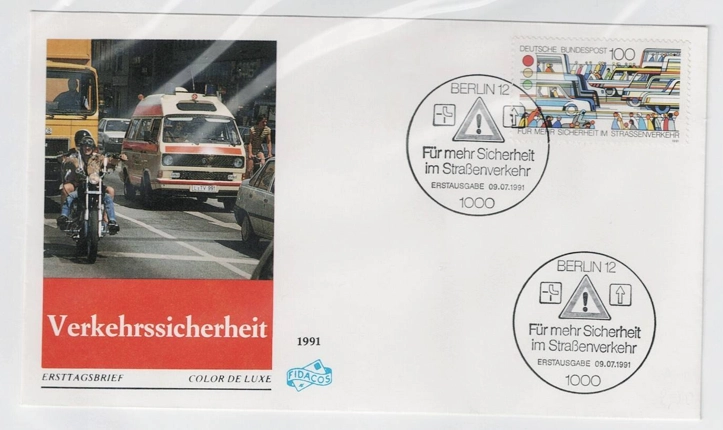 Almanya 1991 Trafik Güvenliği FDC