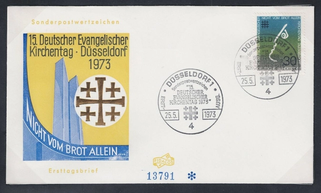 Almanya 1973 Alman Protestan Kilisesi Meclisi, Düsseldorf FDC