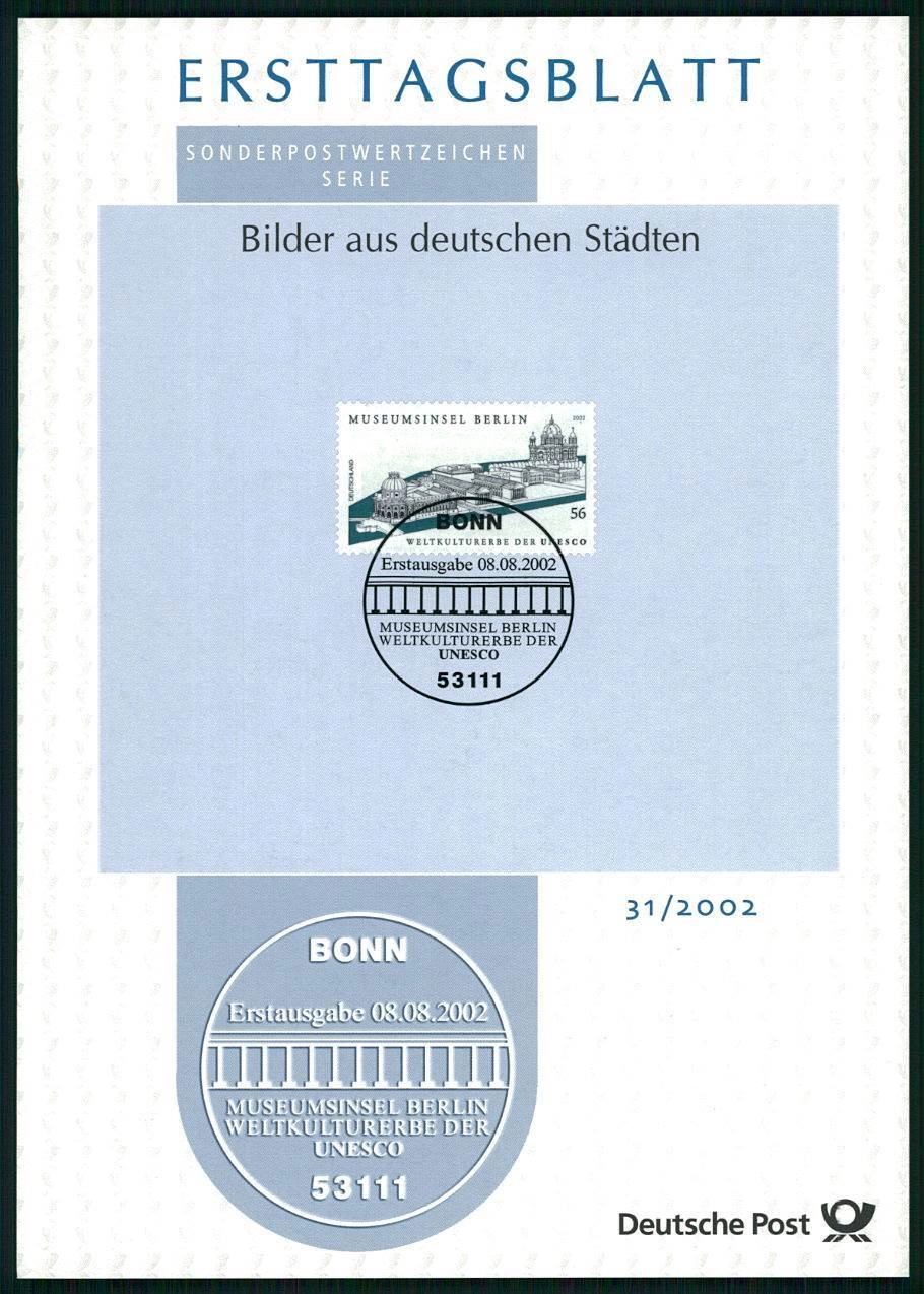ALMANYA ERSTTAGSBLATT ETB 2002/31 MİMARLIK BERLİN MÜZE ADASI