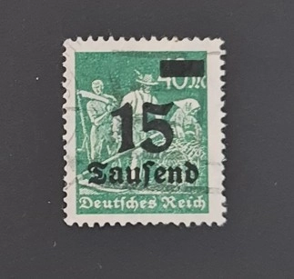 DEUTSCHES REICH 1923 HİPERENFLASYON PULLARI – 15 TAUSEND MARK - 2’Lİ DAMGALI