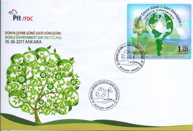 2017 DÜNYA ÇEVRE GÜNÜ, GERİ DÖNÜŞÜM BLOK FDC