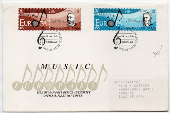 Man Adası 1985 Europa Cept - Müzik, Besteciler FDC