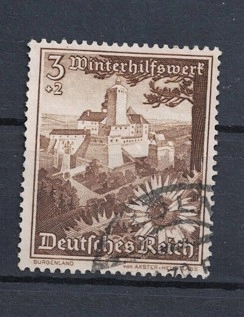 Almanya Reich 1938 Charity Stamps, Yardım Pulları Parça Damgalı Pul