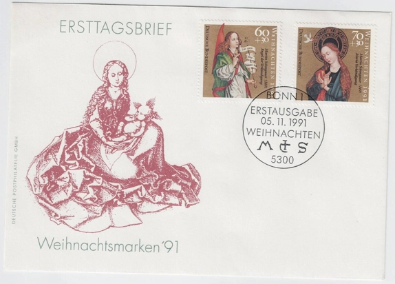 Almanya 1991 Noel FDC