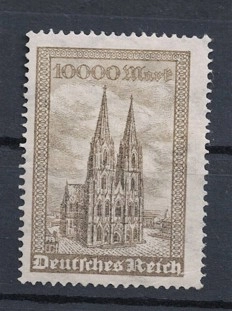 Almanya Reich 1923 Köln Katedrali Damgasız