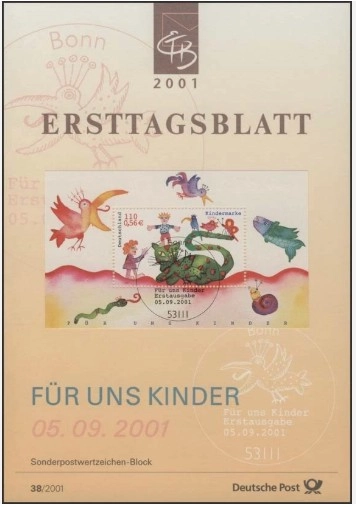 Almanya ETB 38/2001 – Für uns Kinder Sonderblock