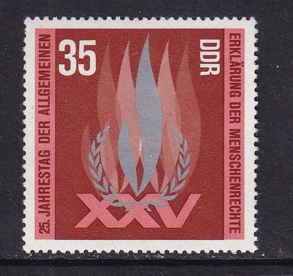 ALMANYA DDR 1973 BM’NİN EVRENSEL İNSAN HAKLARI BİLDİRGESİNİN 25. YILDÖNÜMÜ