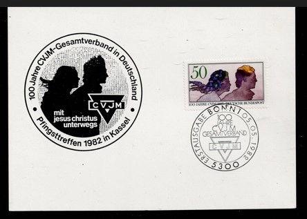 1982 Bonn – CVJM Almanya 100. Yıl Özel Kartlı Pul