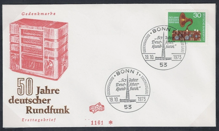 Almanya 10973 Alman Radyosunun 50 Yılı FDC