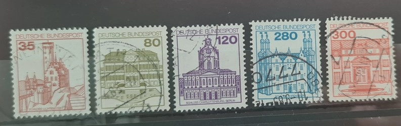 Almanya Berlin 1982 Kaleler ve Saraylar Damgalı Tam Seri