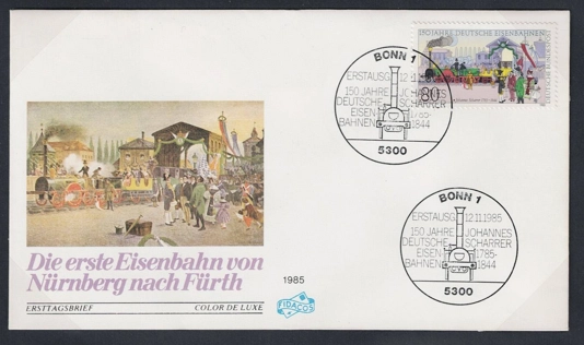 Almanya 1985 Alman Demiryollarının 150 Yılı FDC